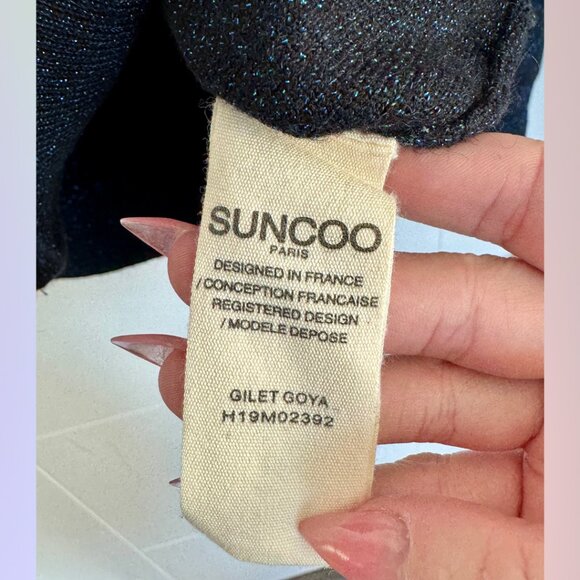 Suncoo Navy, Green and Black Sparkly Zip-Up - Picture 6 of 6